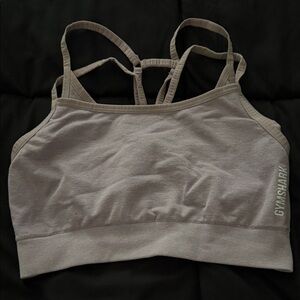 Gymshark Light Gray Multi-Strap Sports Bra